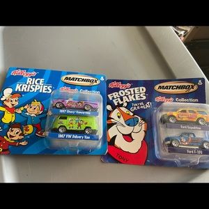 NIP 4 Matchbox cars Frosted Flakes Rice Krispies
